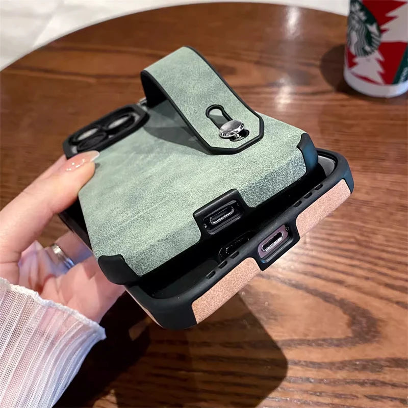 Luxury Suede Fur Leather Wrist Strap Holder Soft TPU Phone Case For iPhone 15 11 12 13 14 Pro Max 15Plus Shockproof Bumper Cover